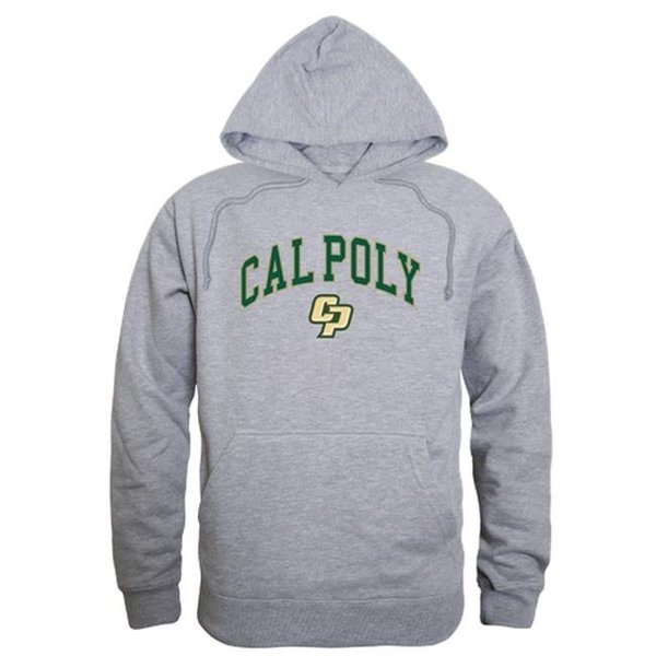 W Republic W Republic 540-167-HGY-02 California State Polytechnic University Campus Hoodie; Heather Grey - Medium 540-167-HGY-02